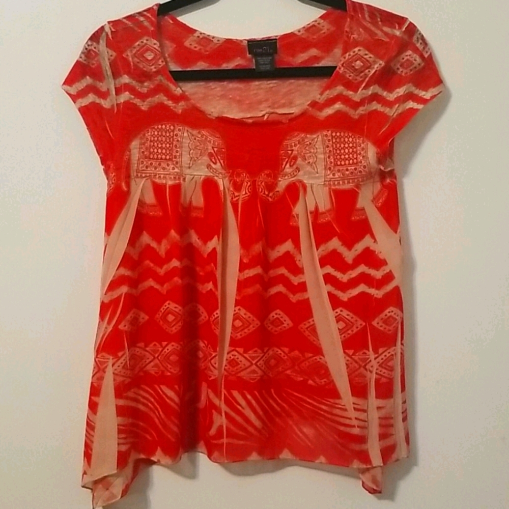Orange elephant blouse